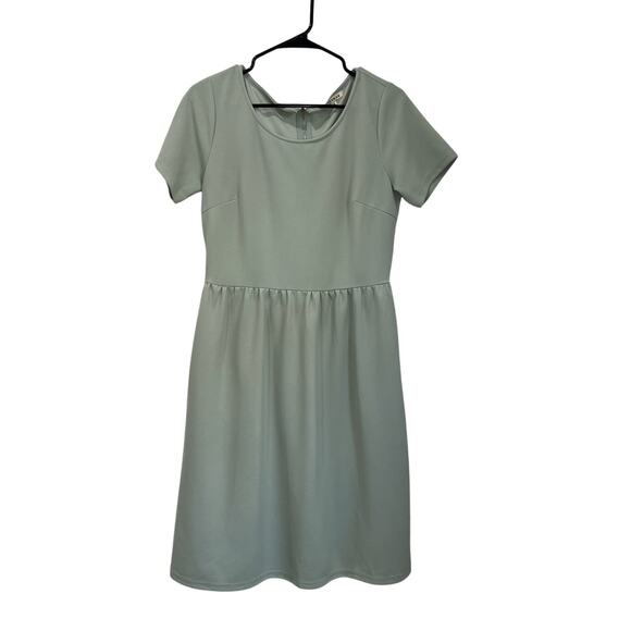 Jessakae Mint Green Dress Size M Short Sleeve Fit and Flare Minimalist - Picture 2 of 7